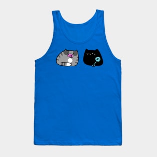 Black Kitten and Gray Tabby Kitten Tank Top